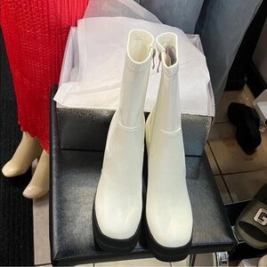 Boots White Heeled Women's Boots